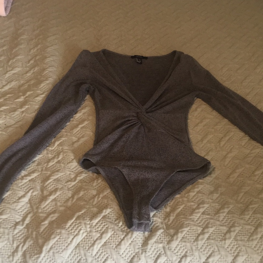 Sage Green Twist Front Bodysuit